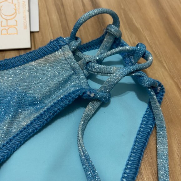 Becca By Rebecca Virtue Womens  Washed Away Hipster Bikini Bottom, Blue - As Is - Picture 8 of 12